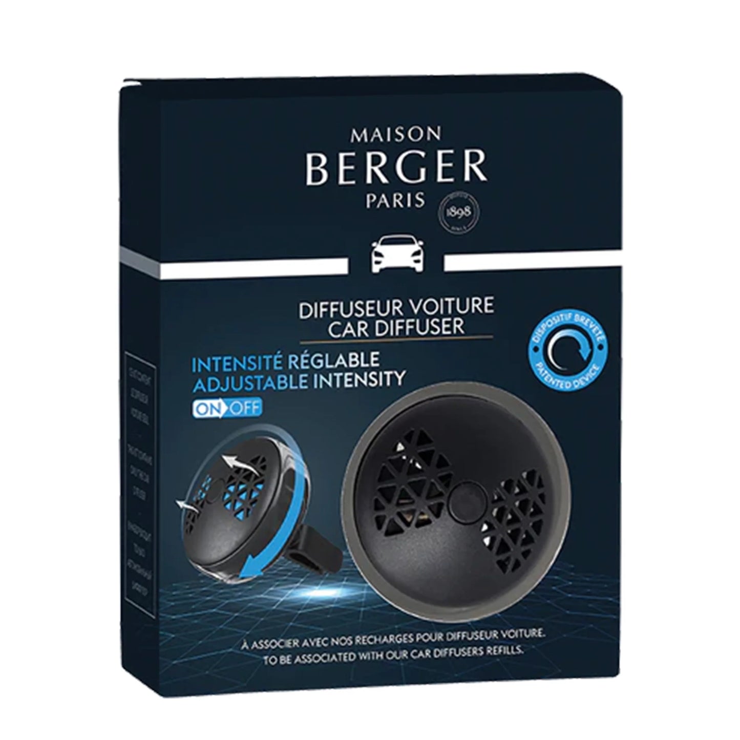 Maison Berger Paris,  Car Diffuser, Black