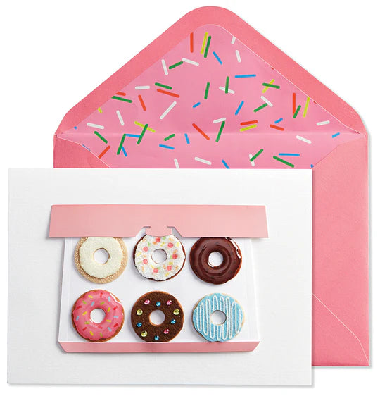 Card, Birthday;  Box of Donuts