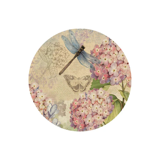 Placemat; Round, Dragonfly