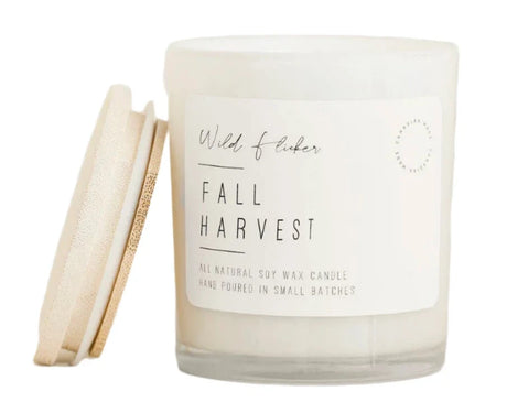 Wild Flicker, Candle,  Fall Harvest, Wood Wick