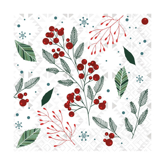 Napkin, Festive Florals , Cocktail