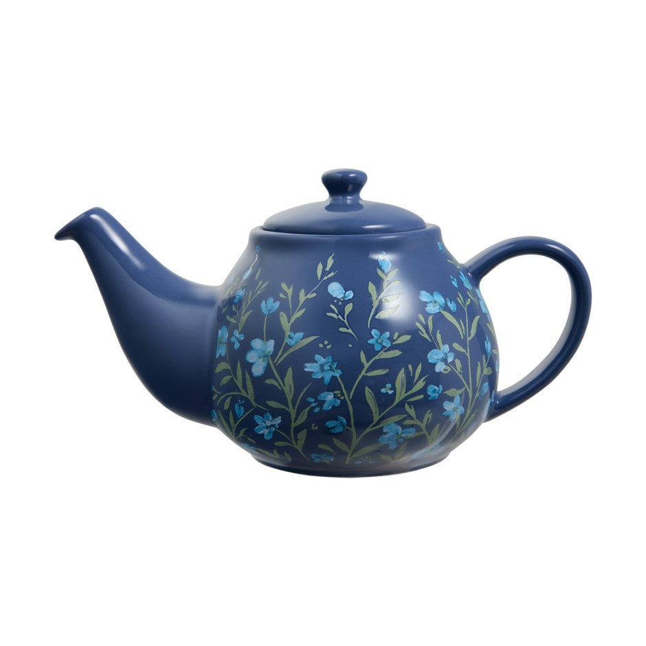 Teapot, Olde English Teapot 650ml Blue Floral