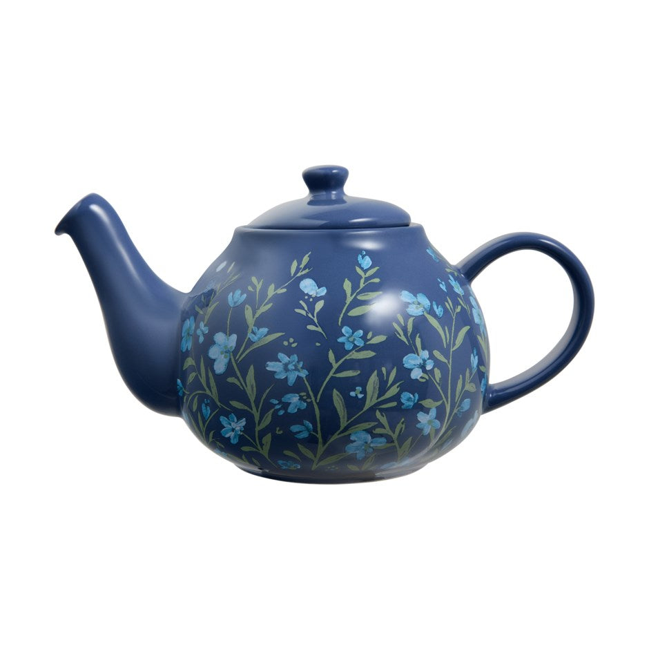 Teapot, Olde English Teapot 1.1 litre Blue Floral