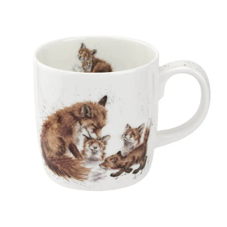 Wrendale Mug , Bedtime Kiss Fox 14oz