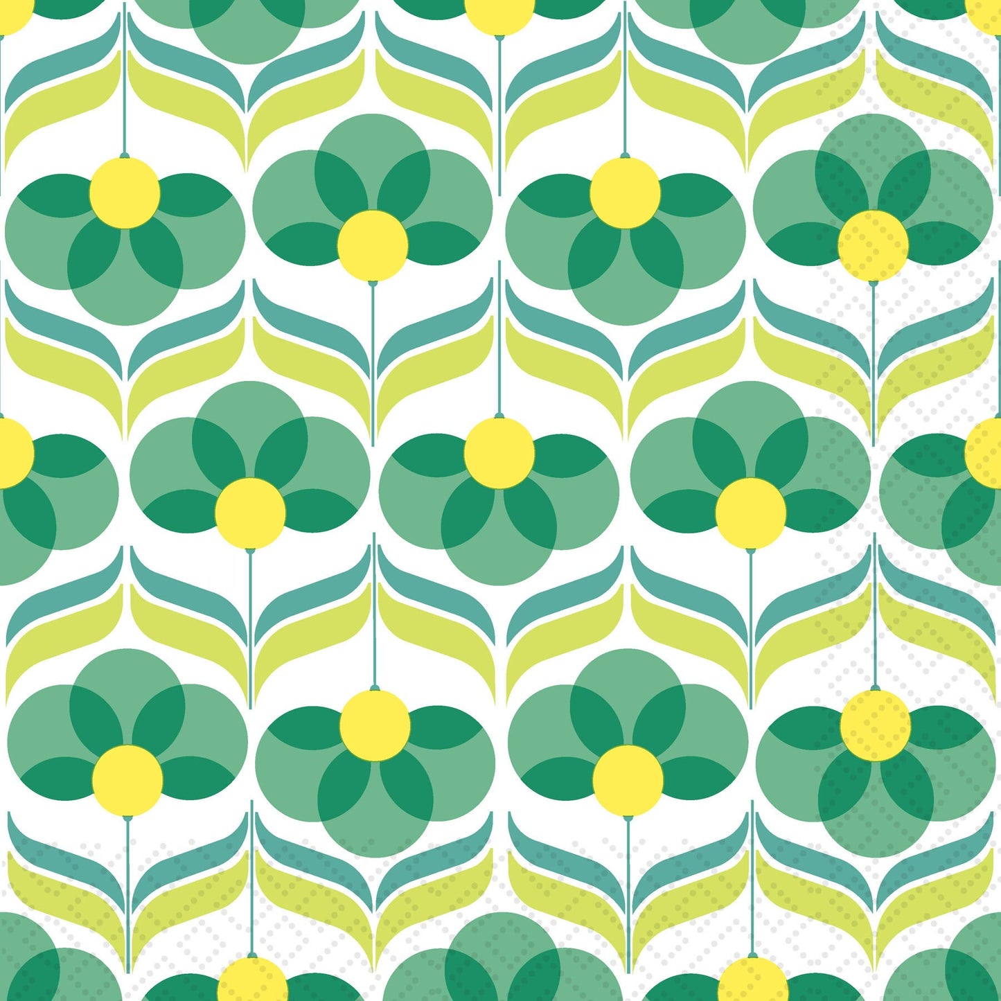 Napkin, Geo Flowers, Lunch