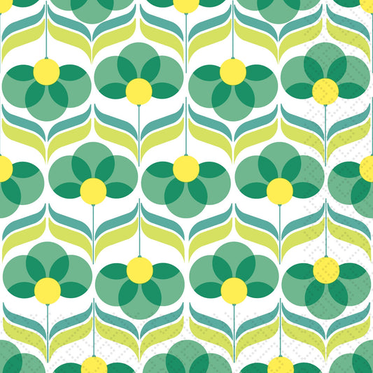 Napkin, Geo Flowers, Lunch
