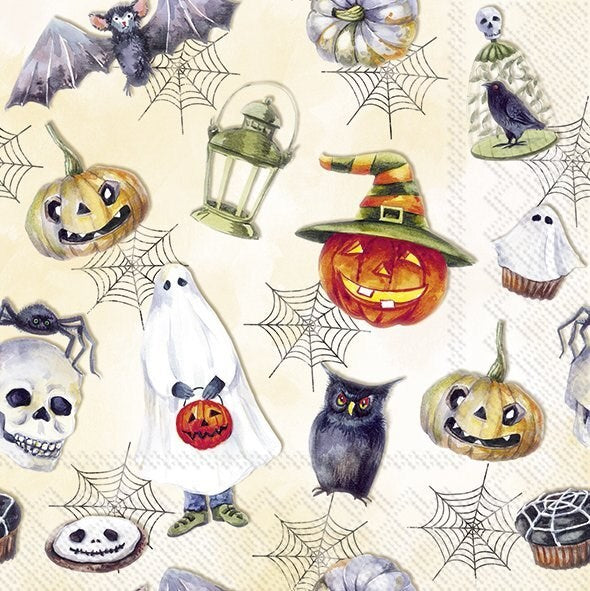 Napkin, Happy Halloween, Lunch