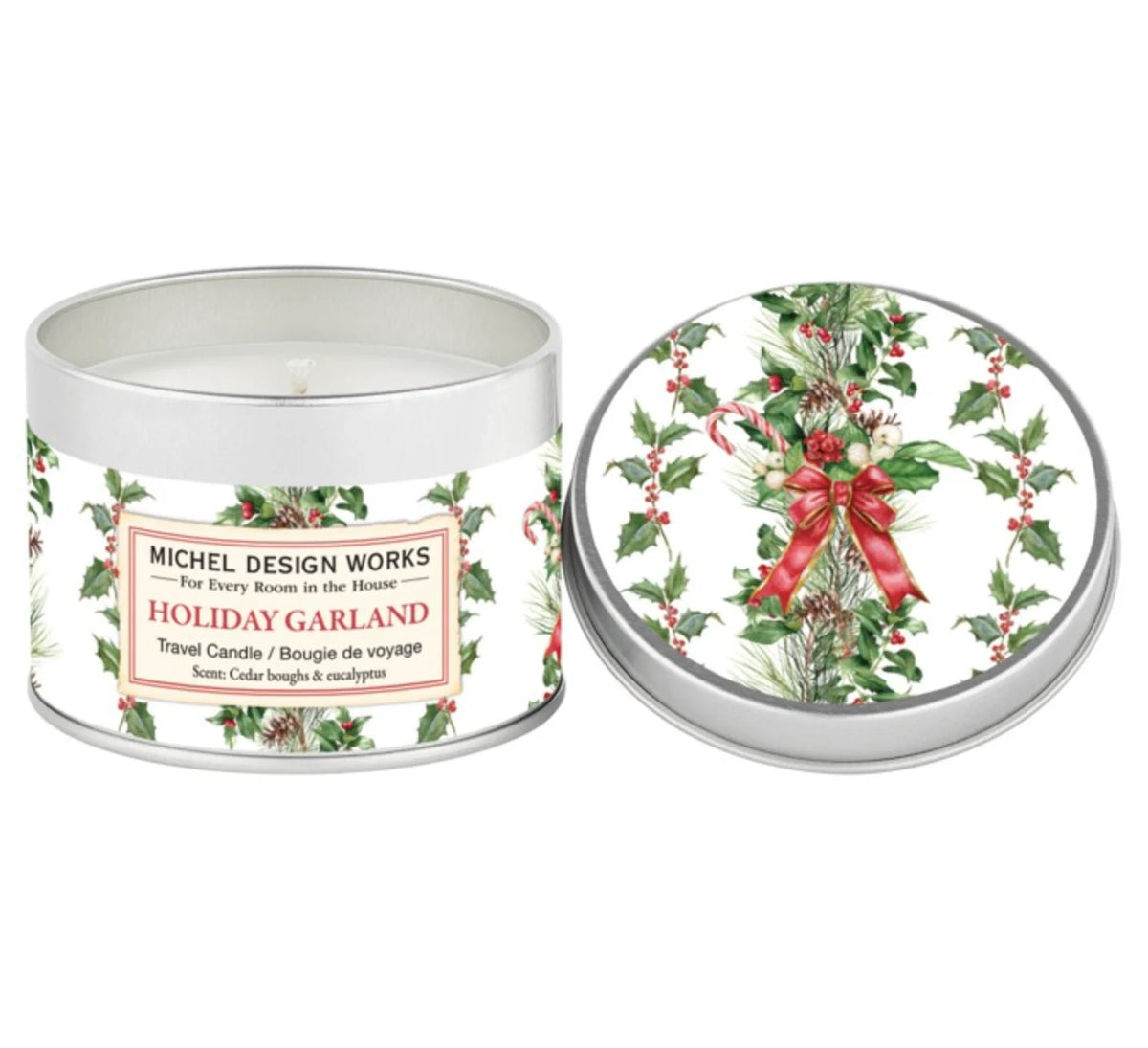 MICHEL Design, Holiday Garland Soy Wax Travel Candle