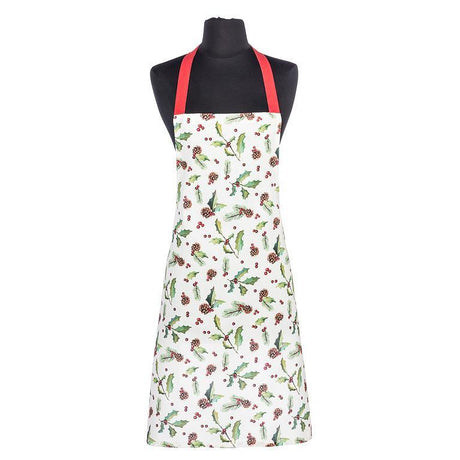 Apron, Holly, Pinecones & Berries