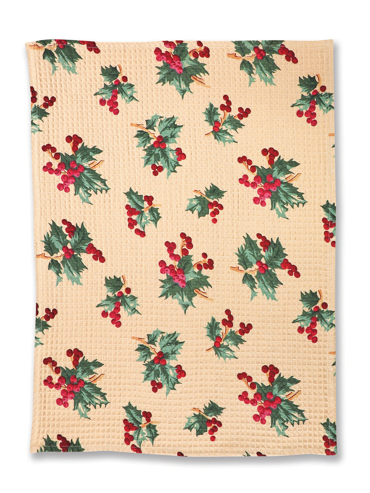 Tea Towel, April Cornell, Holly Berry
