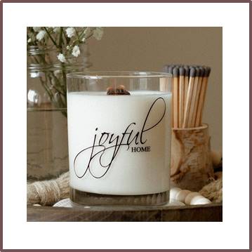 Joyful Home Lemongrass Wood Wick Candle