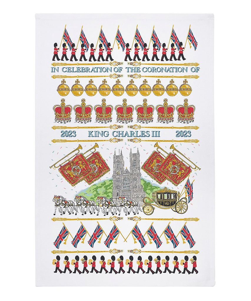 Tea Towel, King Charles III Coronation,  by Ulster Weavers