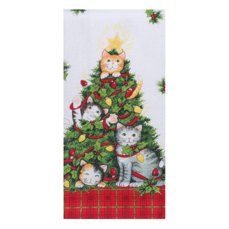 Tea Towel, Meowy Christmas Kittens