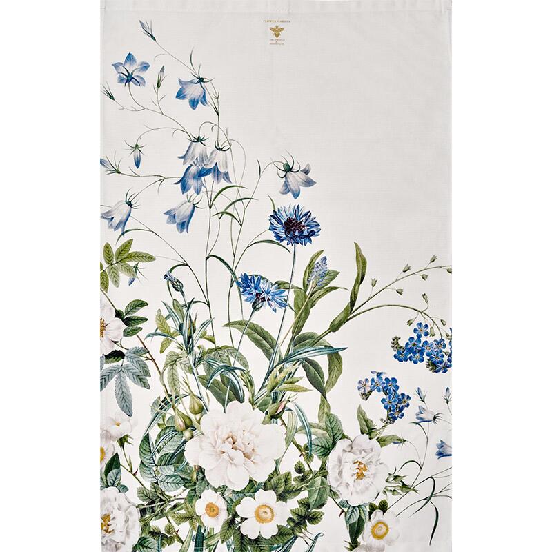 Tea Towel, Koustrup & Co, Blue Flower Garden