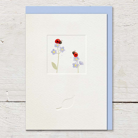 Card, All Occasion, Ladybugs, Flowers