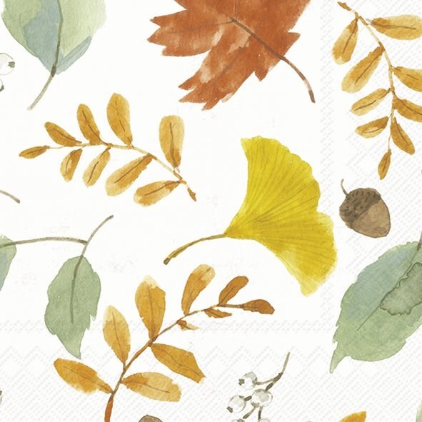Napkin, Harvest Leaves, Cocktail