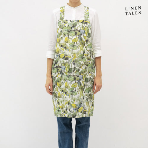 Apron, Linen Crossback,  Lotus