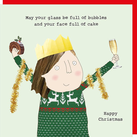 Card Christmas; May your glass be full...