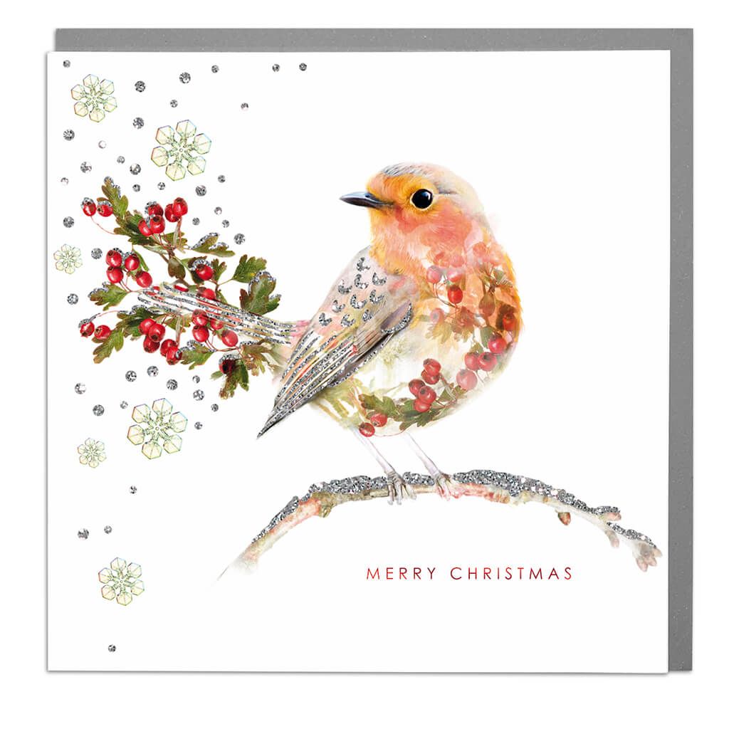 Card Christmas; Merry Christmas Robin