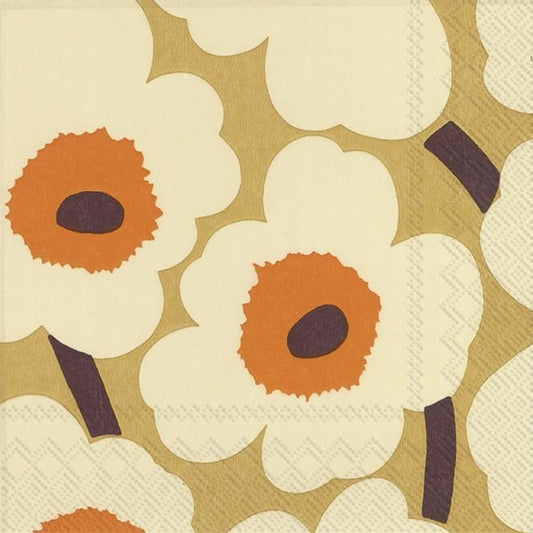 Napkin, Marimekko Unikko Saffron,  Luncheon