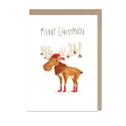 Card Christmas; Merry Christmoose