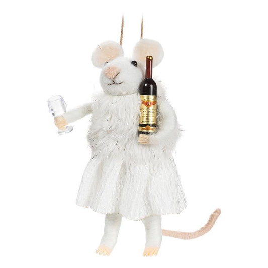 Ornament, Mouse with Wine