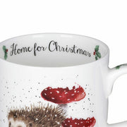 Wrendale Mug , Home for Christmas, Hedgehog 11oz