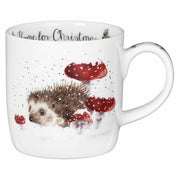 Wrendale Mug , Home for Christmas, Hedgehog 11oz