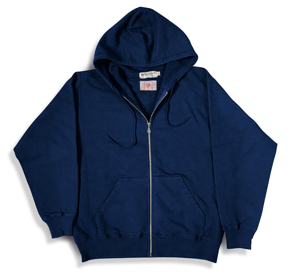 BEACH Full Zip Hoody  Navy/Gold