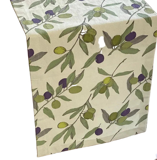 Table Runner, Olives 13 x 72"