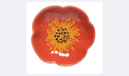 Tea Bag Tidy / Pinch Bowl Poppies