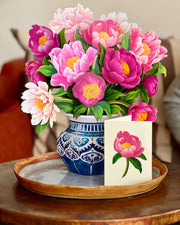 Card, All Occasion , Pop-Up Card, Peony Paradise