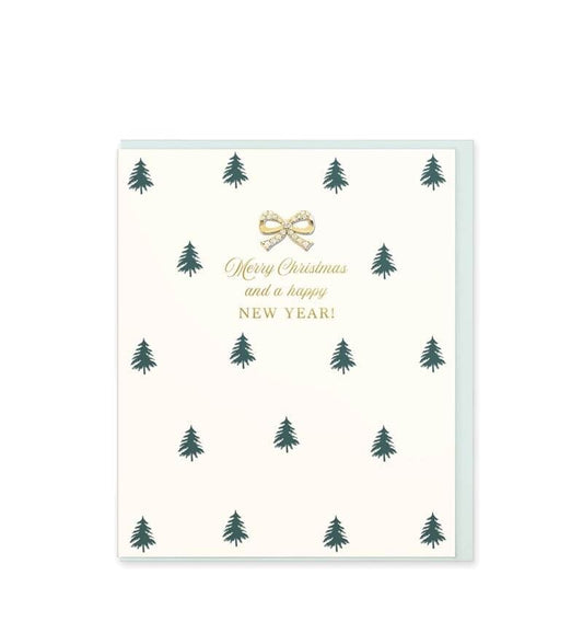 Card Christmas; Christmas Pine Trees