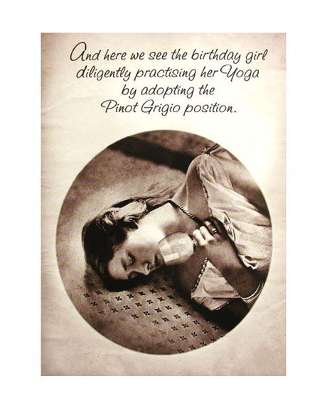 Card, Birthday, Yoga...Pinot Grigio