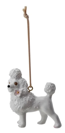 Ornament, Poodle, White
