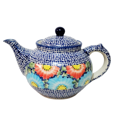 Boleslawiec Polish Pottery - Poppies Galore  Afternoon Teapot