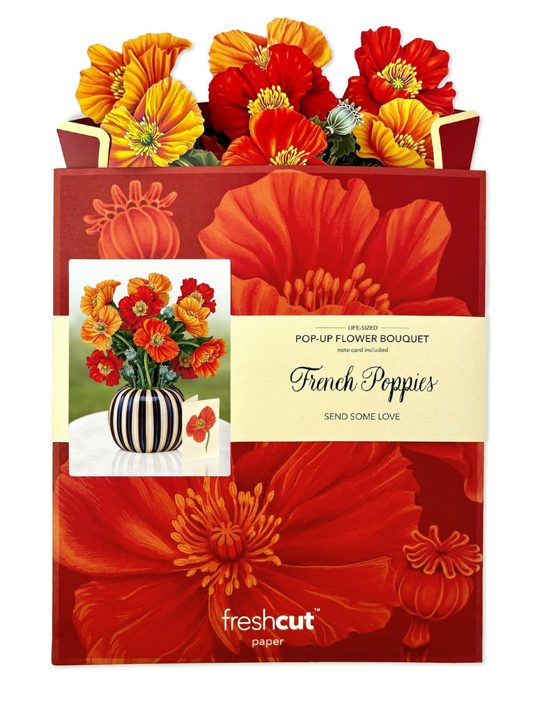 Card, All Occasion , Pop-Up Card, French Poppies