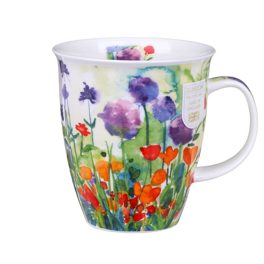 Dunoon Mug Nevis ; Bright Blooms Purple
