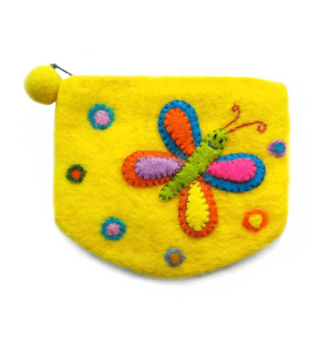 Coin Purse,  Yellow Butterfly