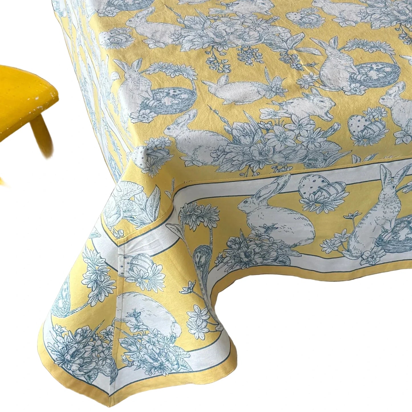 Tablecloth,Rabbit Toile,  60" x 90"