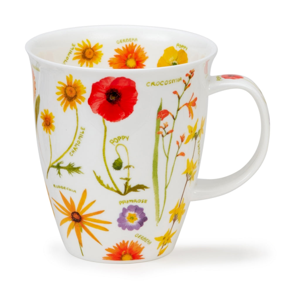 Dunoon Mug Nevis; Flower Journal,  Red
