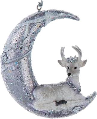 Ornament, Crescent Moon,  Reindeer Deer