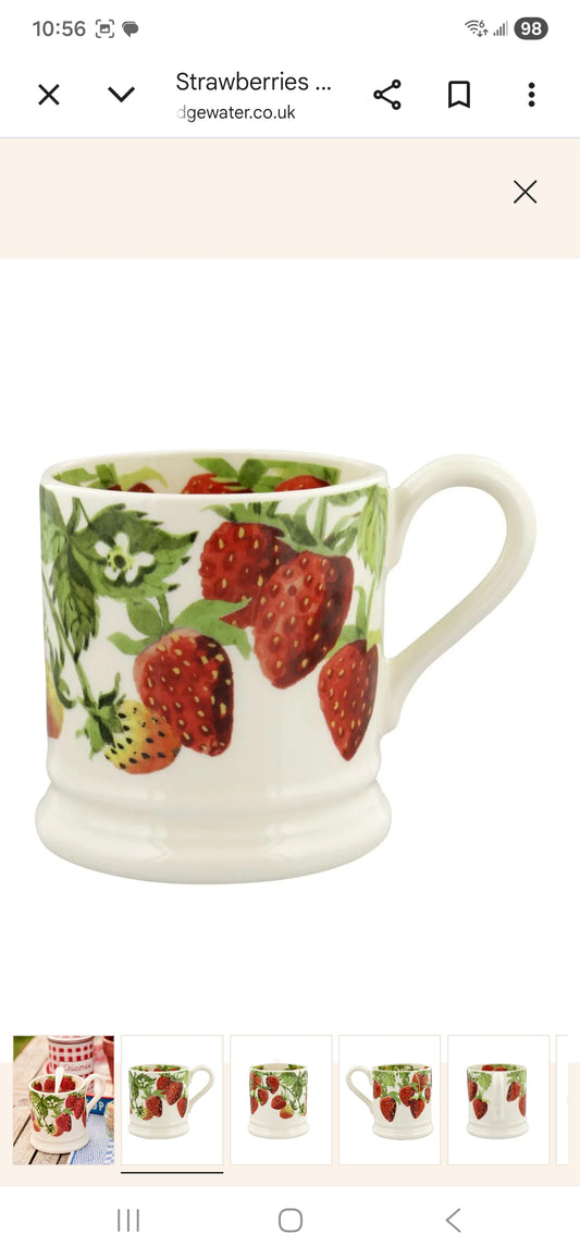 Emma Bridgewater 1/2 Pint Mug - Strawberries