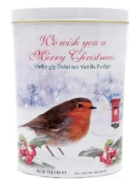 Gardiners of Scotland, Christmas Robin Tin;  Vanilla Fudge