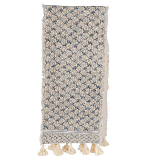 Table Runner, Windward Blue Block Print