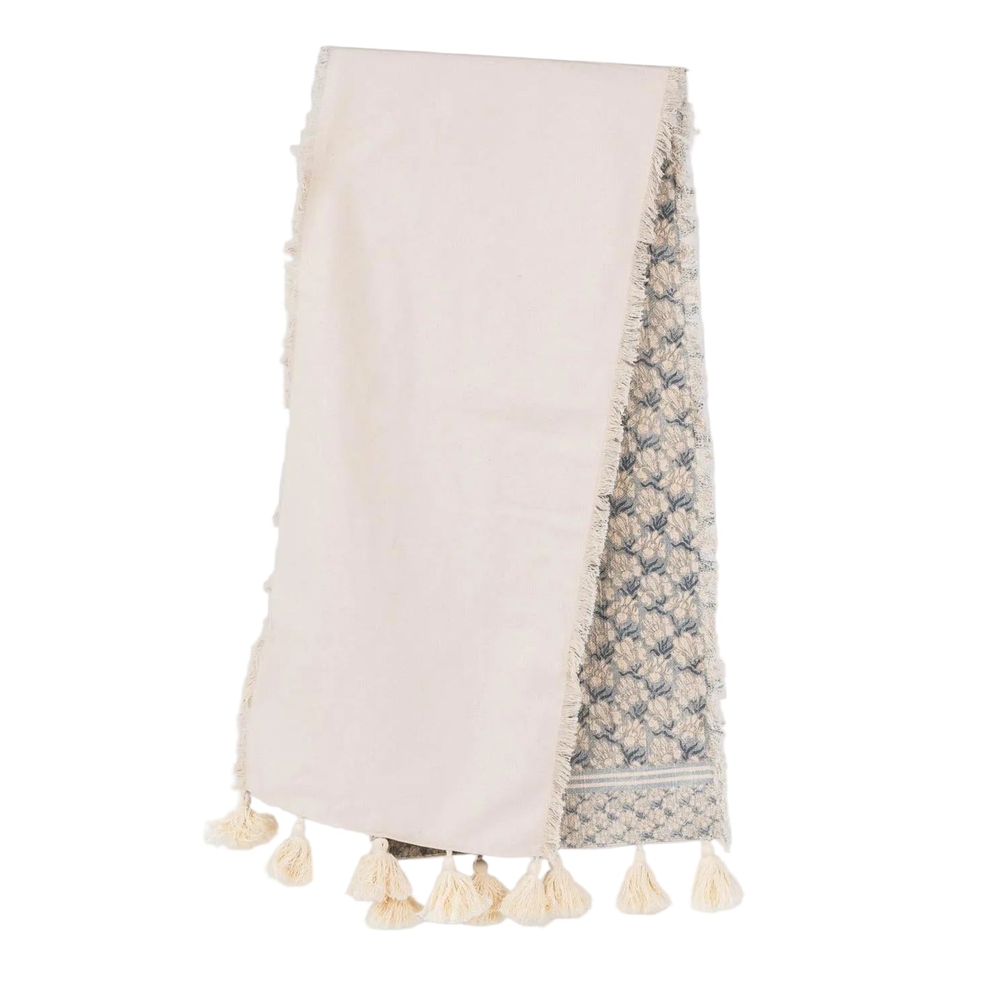 Table Runner, Windward Blue Block Print