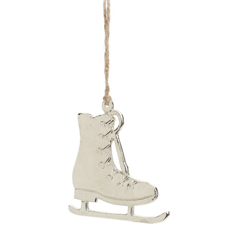 Silver Skate Ornament