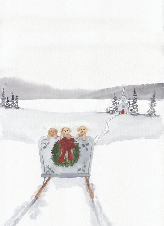 Tea Towel, Sleigh Ride