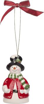 Spode Snowman Bell Ornament