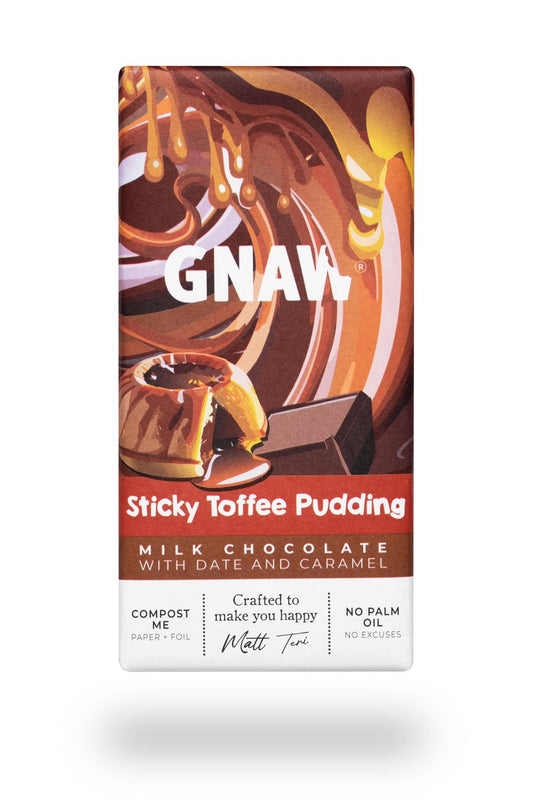 Gnaw,  Sticky Toffee Milk Chocolate Bar